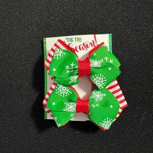 Pair Of Christmas Small Bows
